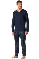 Herren Schlafanzug Pyjama lang Schiesser Fine Interlock Bio Baumwolle