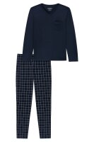 Herren Schlafanzug Pyjama lang Schiesser Fine Interlock Bio Baumwolle