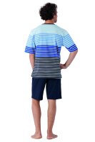 Herren Pyjama kurz Schlafanzug Hajo Klima Komfort V-Neck Brusttasche Zweiteiler