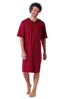 Herren Nachthemd 110 cm lang Sleepshirt kurzer Arm V-Neck...