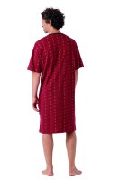 Herren Nachthemd 110 cm lang Sleepshirt kurzer Arm V-Neck...