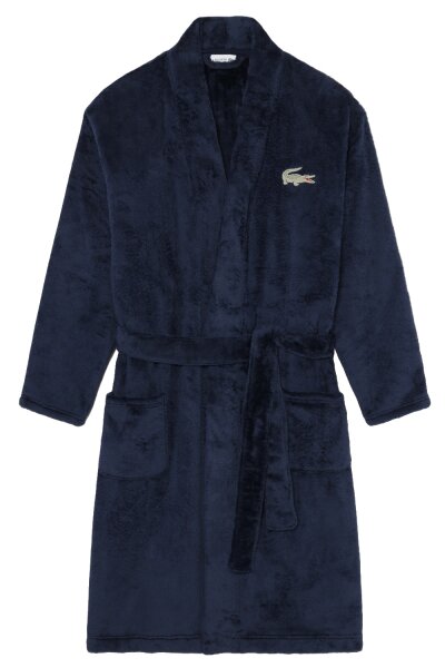 Lacoste Herren Morgenmantel Hausmantel Robe Croc Logo Stickerei