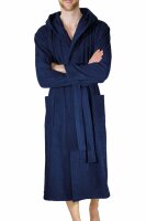 WEWO Bademantel mit Kapuze Baumwolle Walkfrottier Frottee...