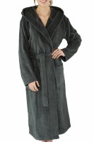 WEWO Bademantel mit Kapuze Baumwolle Walkfrottier Frottee...