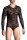 Herren Body Langarm Transparent elastische Spitze V-Neck